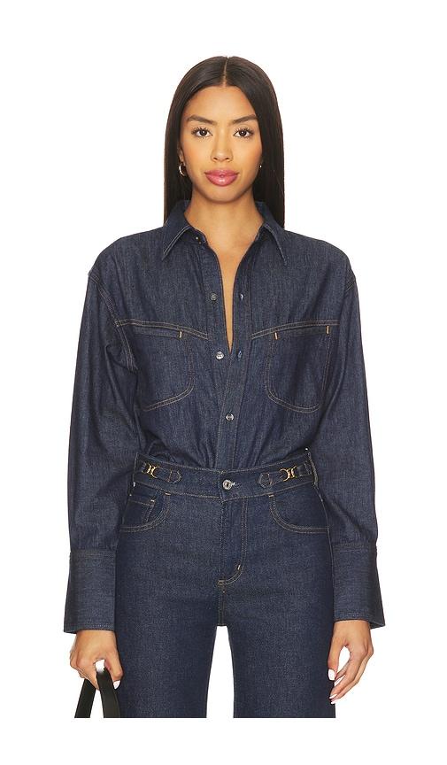 citizens of humanity solene shirt in blue. - size m (also in s)