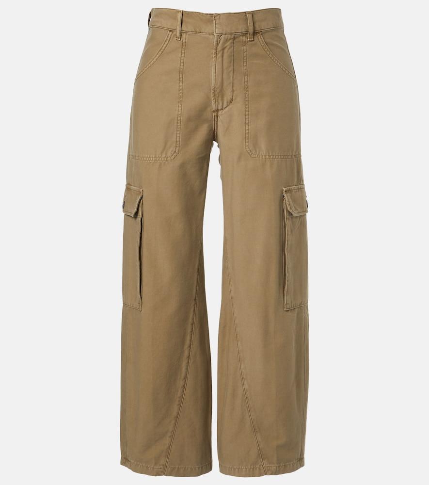 citizens of humanity thassos cropped cotton twill cargo pants