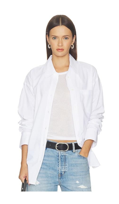 citizens of humanity thea boyfriend shirt in white. - size l (also in xs, s, m, xl)