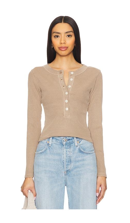 citizens of humanity varra henley in tan. - size l (also in xs, s, m, xl)