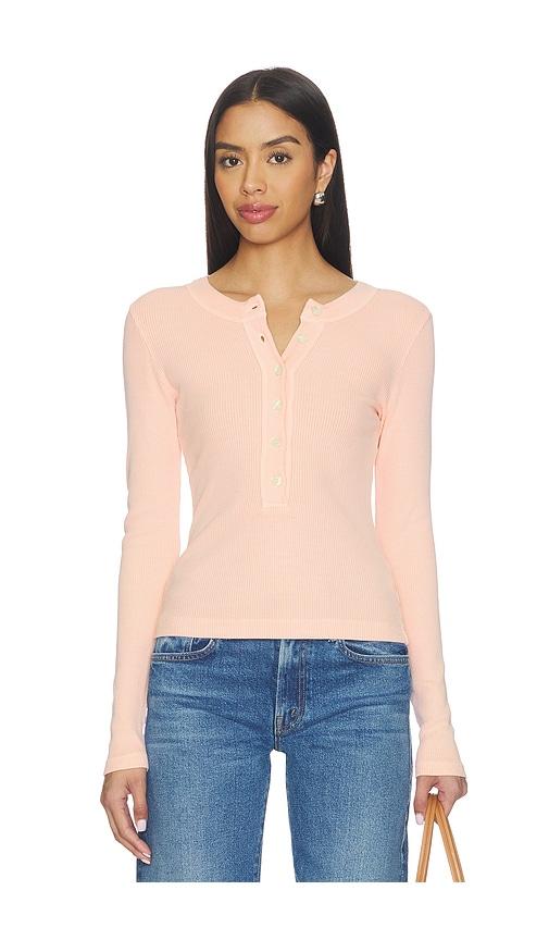 citizens of humanity varra henley top in peach. - size s (also in xs)