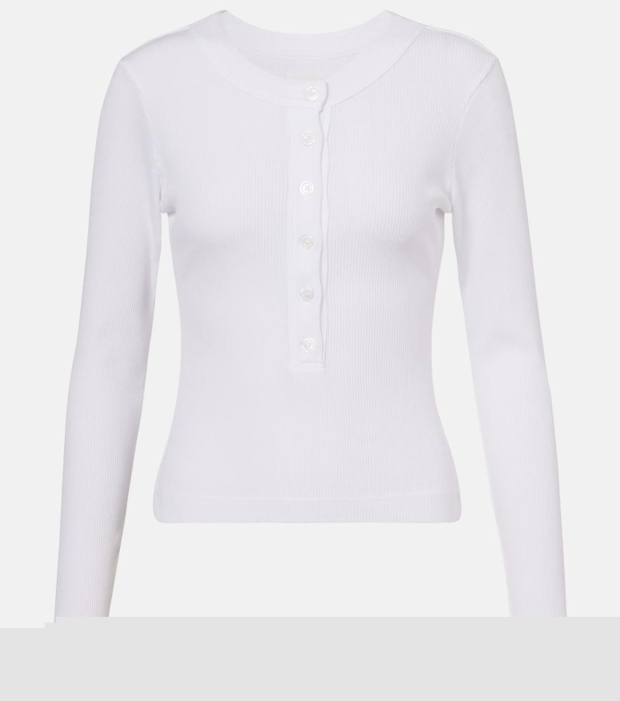 citizens of humanity varra ribbed-knit henley shirt