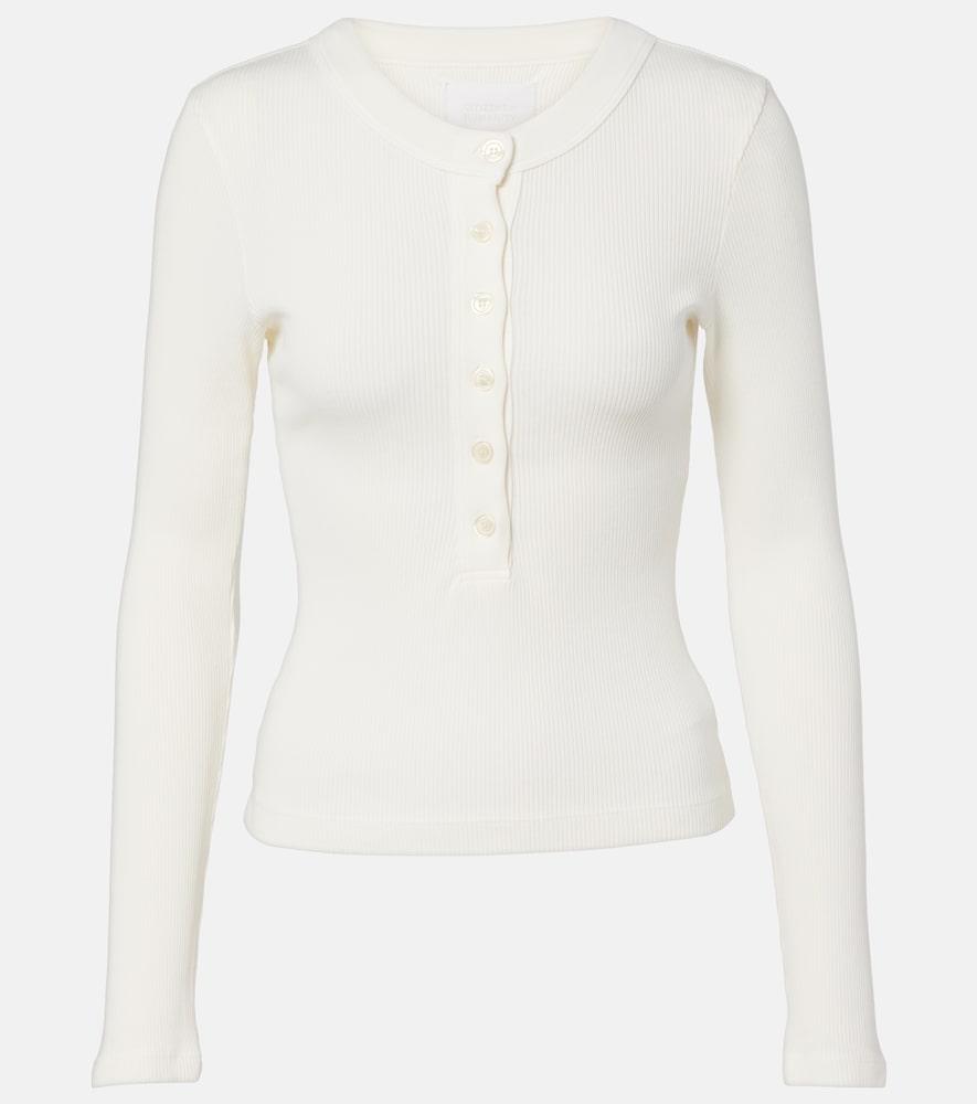 citizens of humanity varra ribbed-knit henley shirt