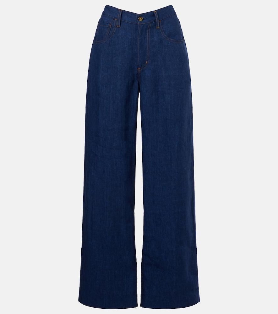 citizens of humanity x argent ayla mid-rise wide-leg jeans