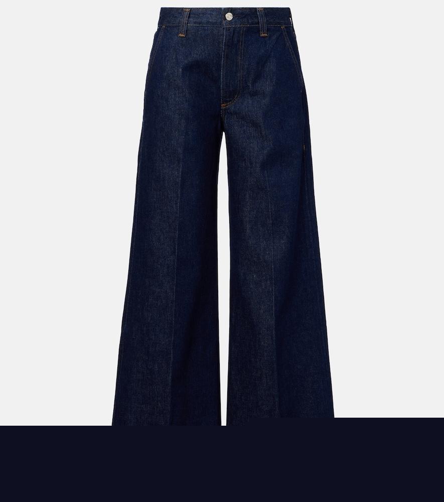 citizens of humanity x argent beverly mid-rise wide-leg jeans