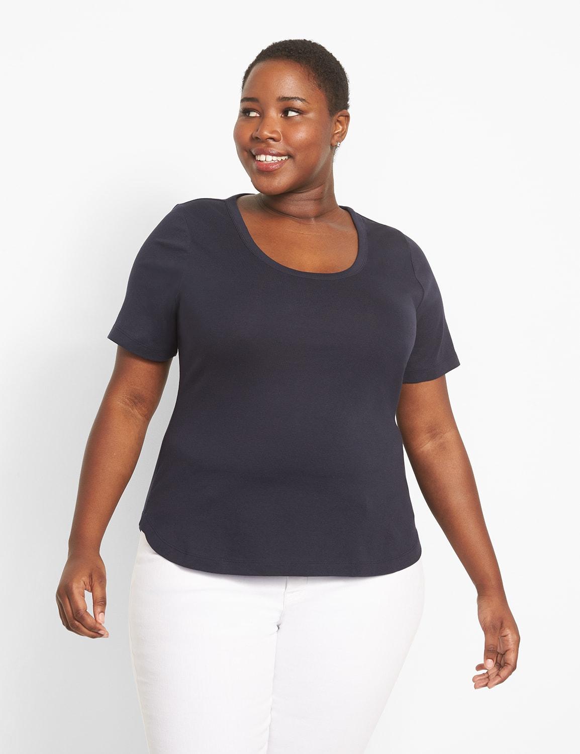 classic perfect sleeve scoop-neck tee