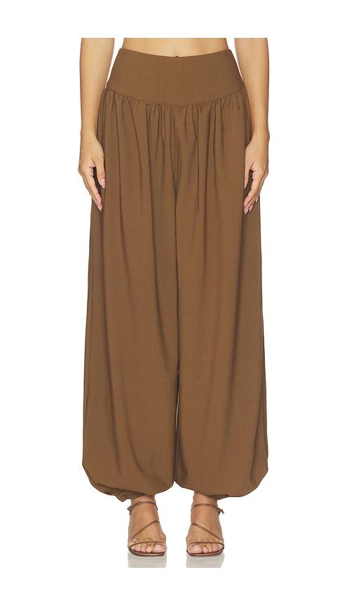 clea heidi trouser in brown. - size l (also in xs, s)