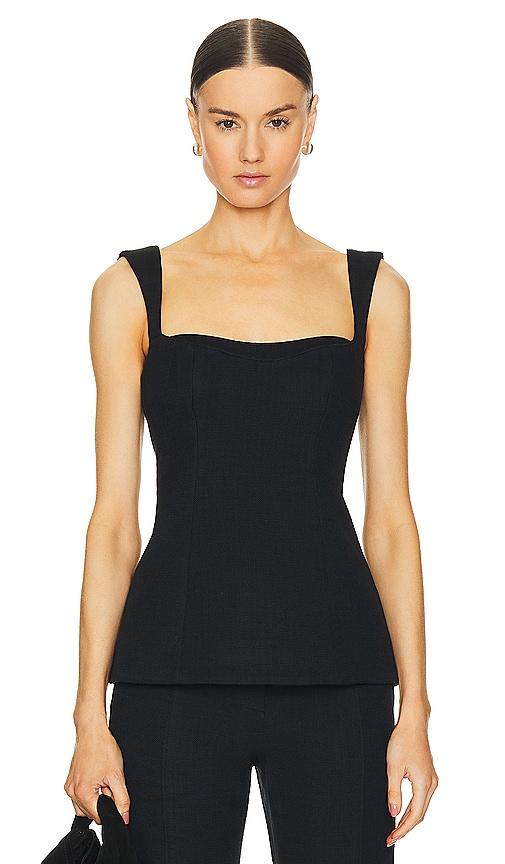 clea simona panelled top in black. - size s (also in xs)
