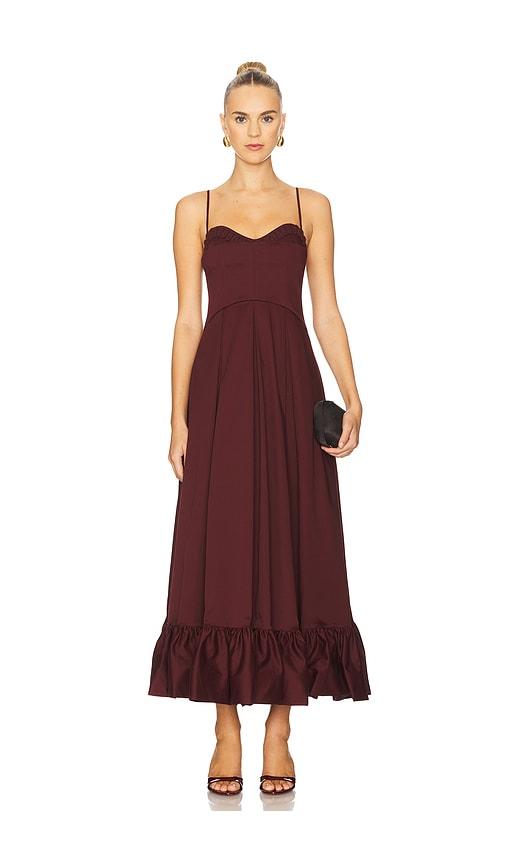 clea vandalia dress in burgundy. - size s (also in xs)