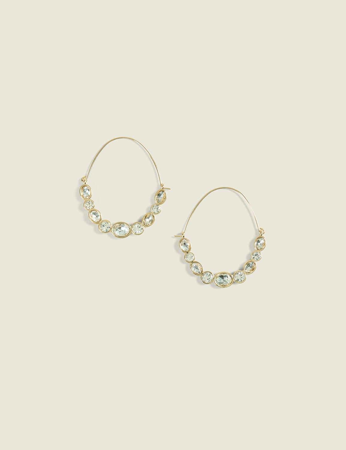 clear imitation stone earrings
