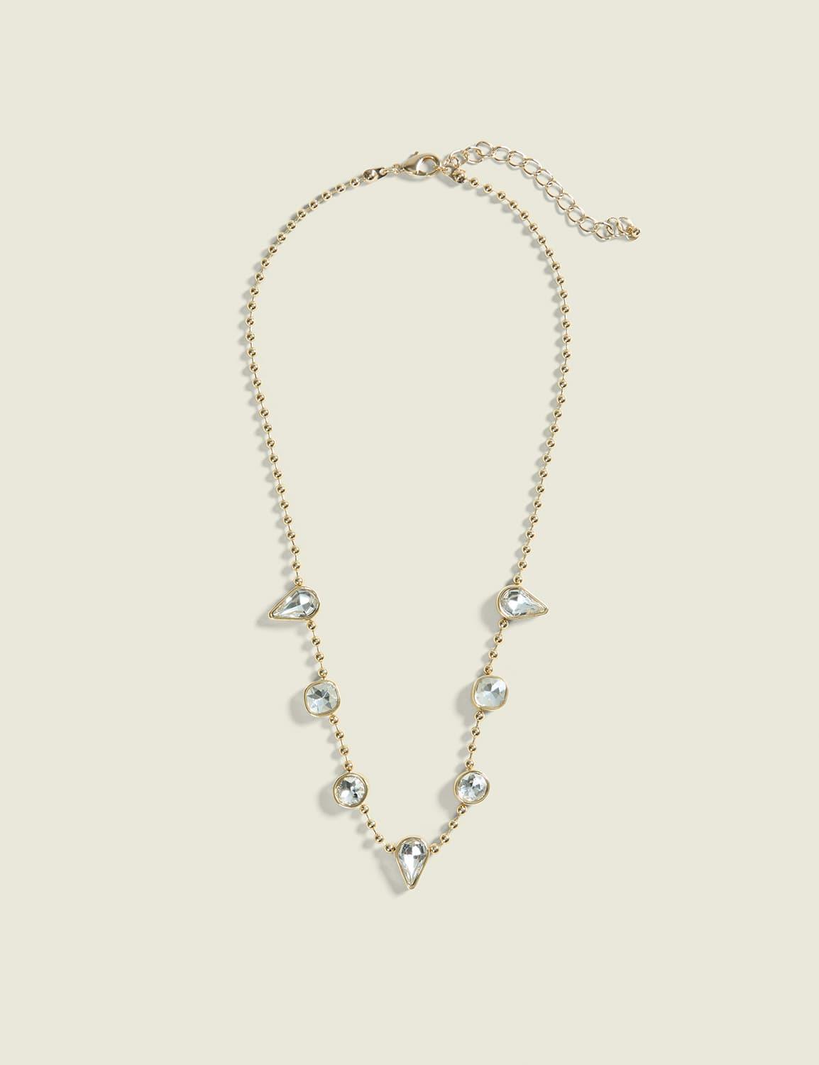 clear imitation stone necklace