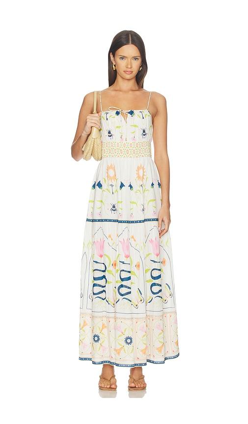 cleobella adria ankle dress in white. - size l (also in s, xs, m)