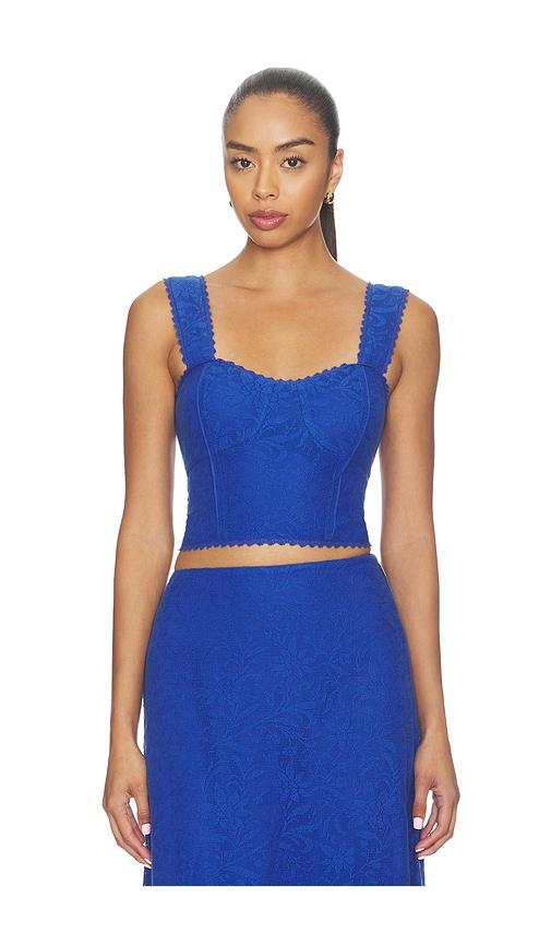 cleobella azul top in blue. - size l (also in s, xs, m, xl)