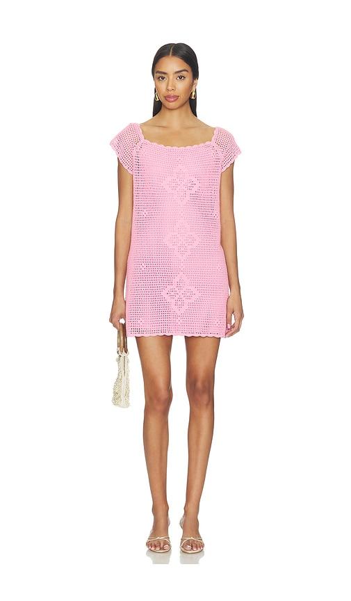 cleobella clementina mini dress in pink. - size s (also in xl, xs)