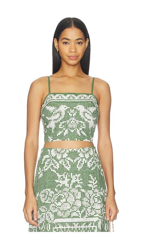 cleobella juniper top in green. - size l (also in m, s, xl, xs)