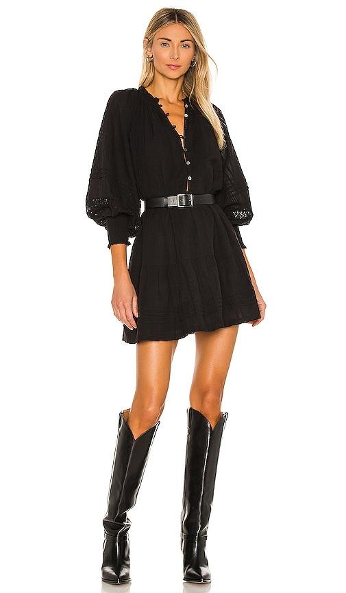 cleobella meadow mini dress in black. - size l (also in m, s)
