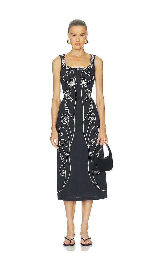 cleobella ruxandra midi dress in black. - size l (also in xs, s, m, xl)