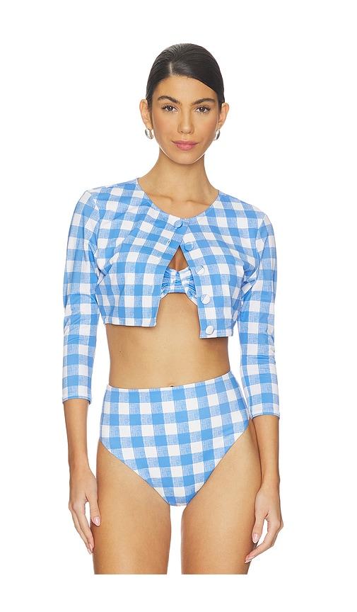 cleobella skye rashguard in blue. - size m (also in xs)