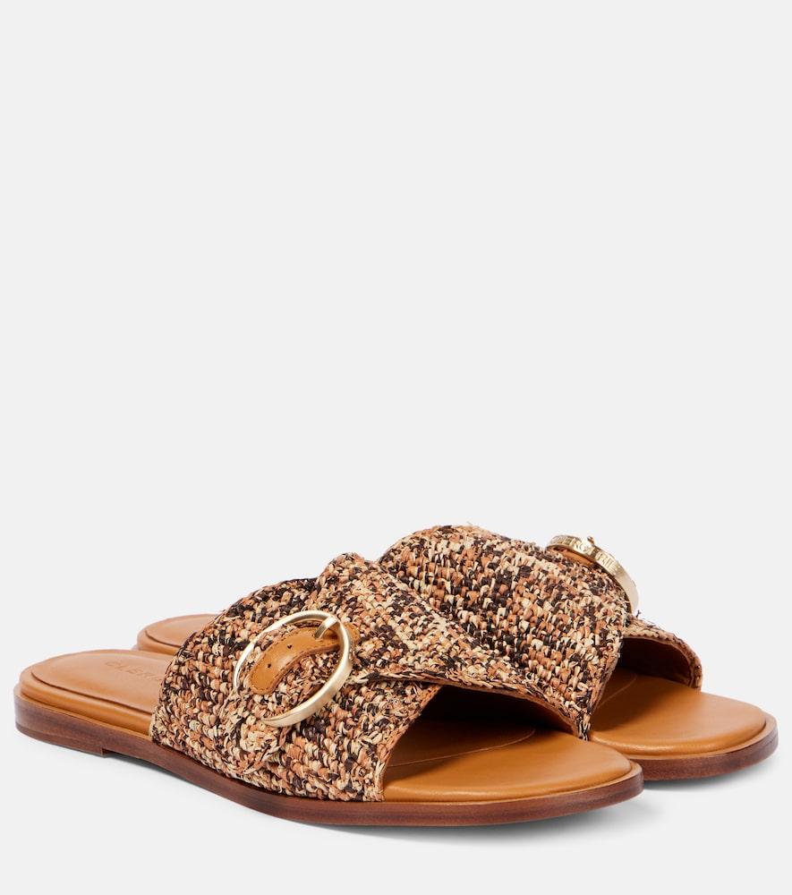 clergerie irme raffia slides