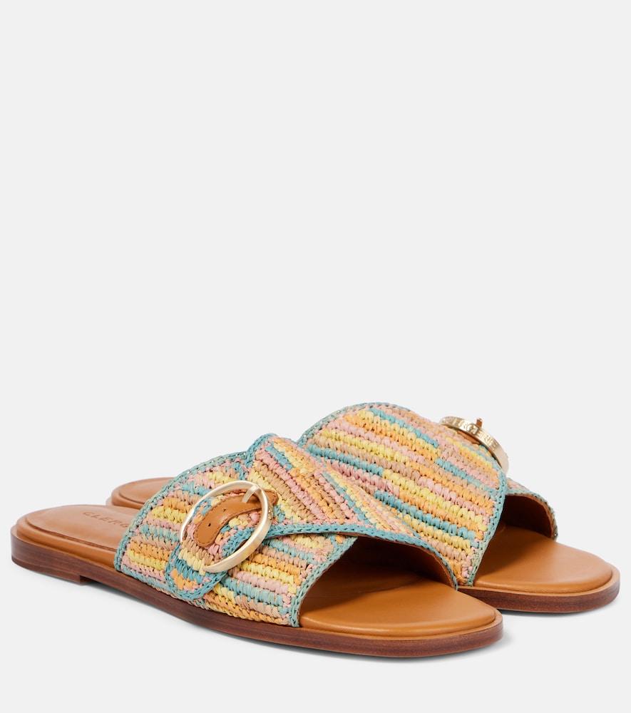 clergerie irme raffia slides