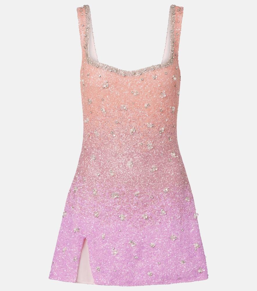 clio peppiatt crystal beaded minidress