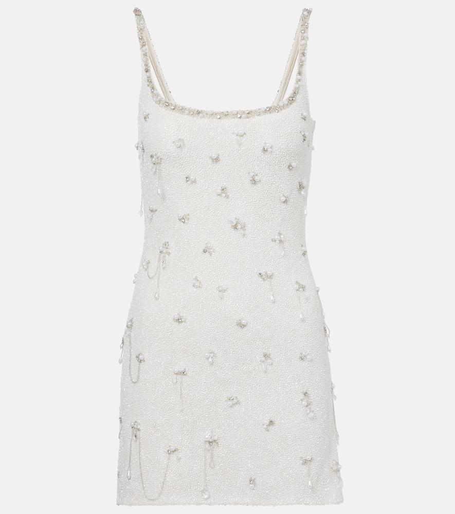 clio peppiatt droplet embellished beaded minidress