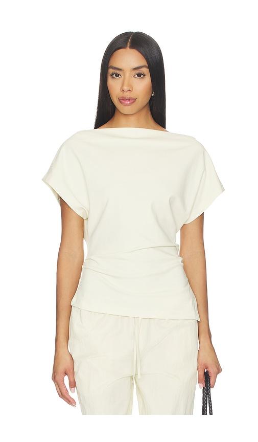 closed off the shoulder top in beige. - size s (also in xs)