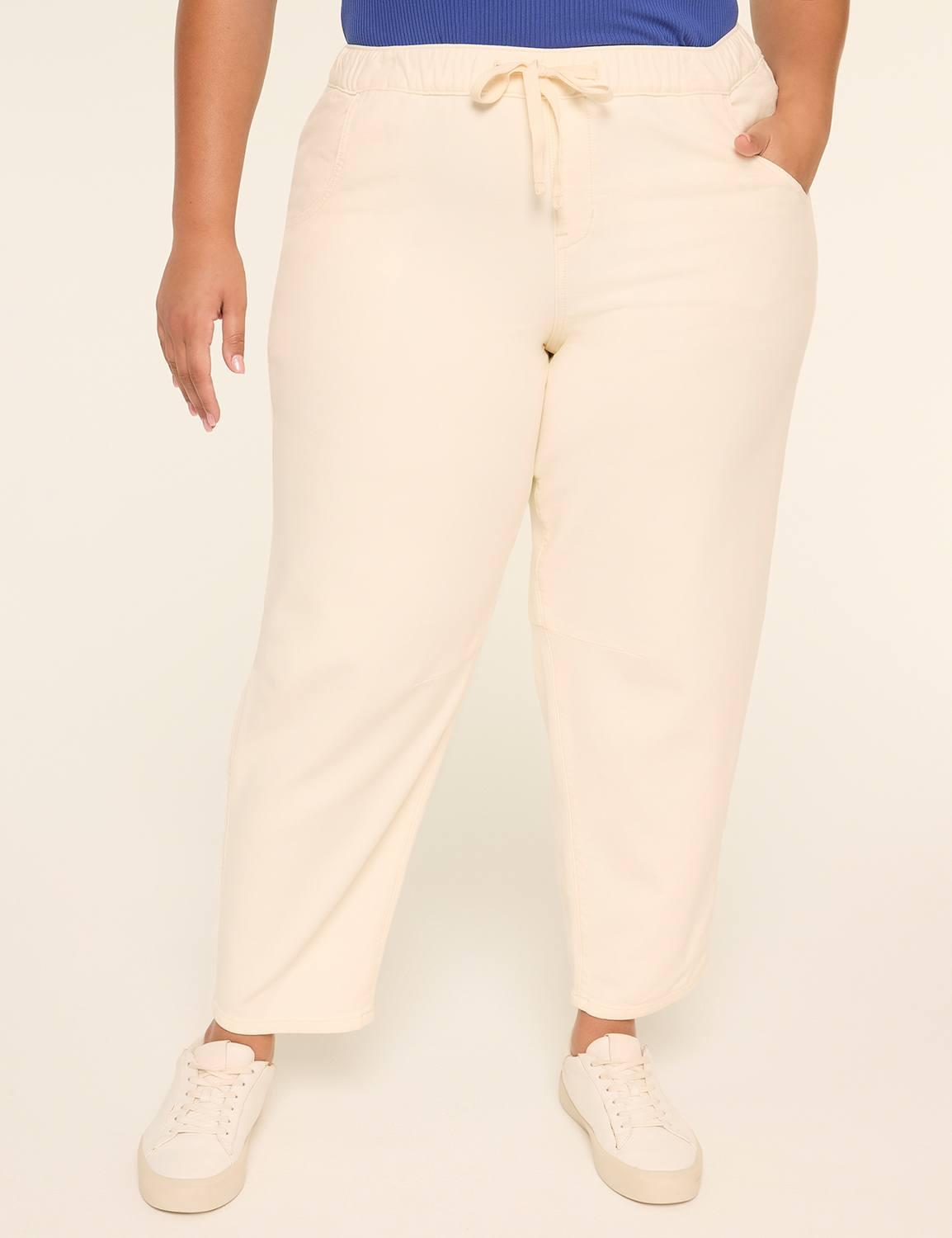 cloud knit pull-on curved ankle jean