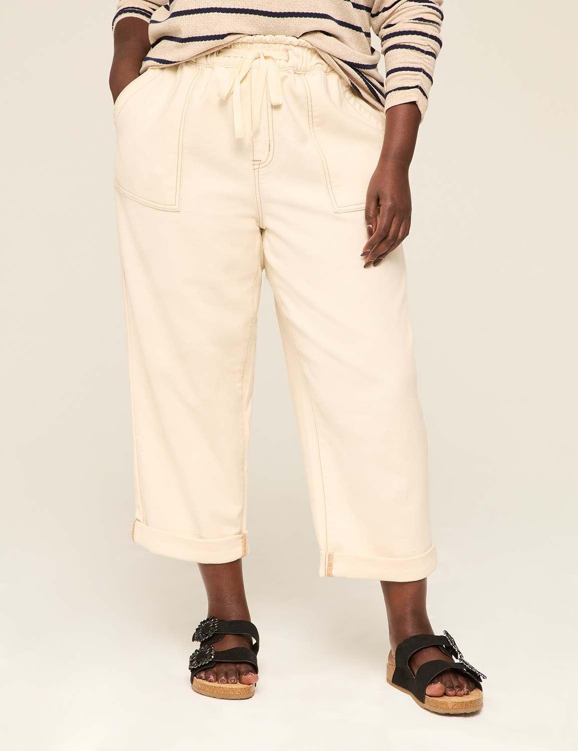 cloud knit pull-on high-rise capri