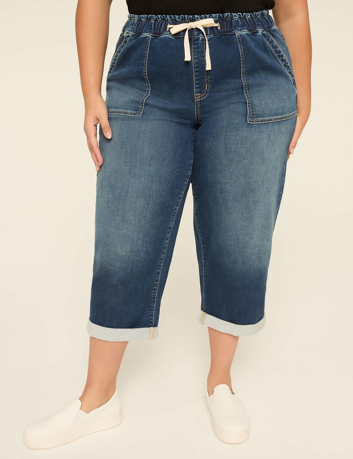 cloud knit pull-on high-rise capri