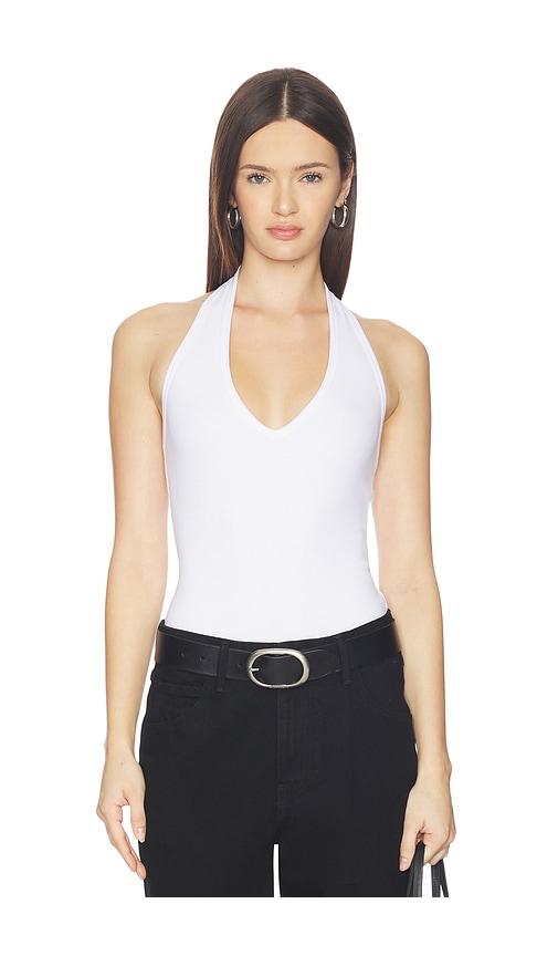 clyque calli bodysuit in white. - size l (also in s)