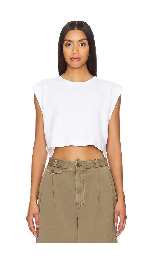 clyque david crop top in white. - size l (also in xl)