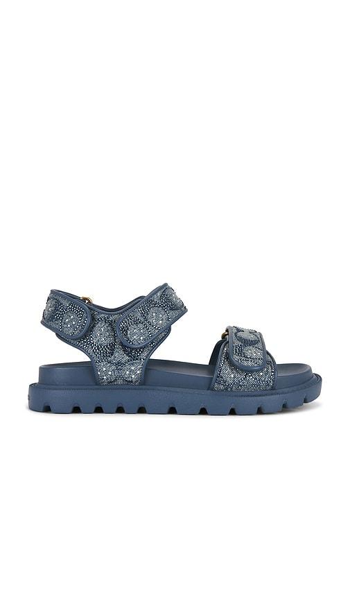 coach brynn sandal in denim-medium. - size 6 (also in 6.5, 7, 7.5, 8, 8.5, 9, 9.5)