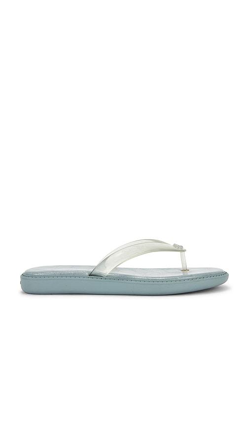 coach jelly flip flop sandal in baby blue. - size 6 (also in 7, 8, 9)
