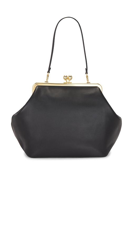 coach kisslock frame 27 bag in black.