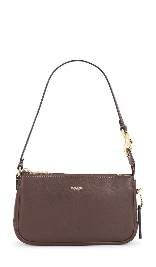 coach natural grain leather plaza bag 18 in brown.