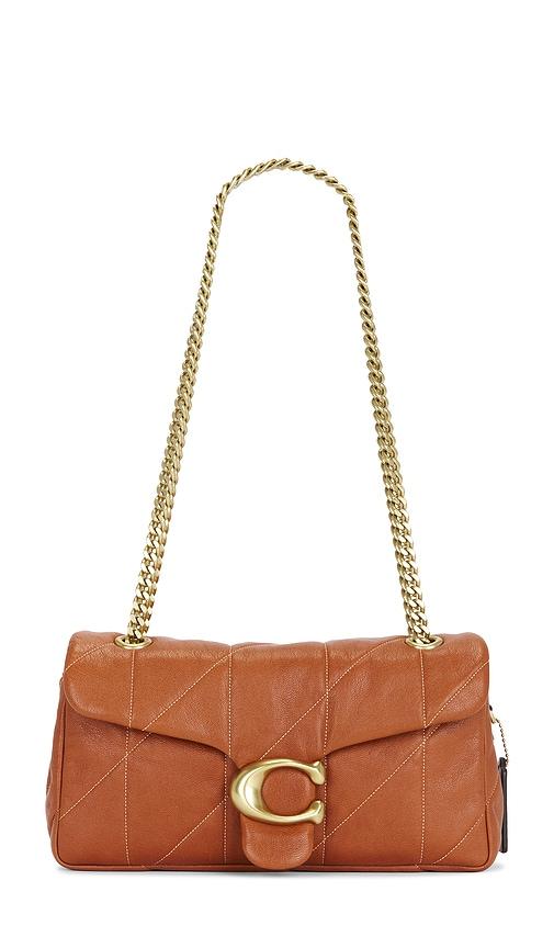 coach soft quilted tabby shoulder bag 26 in brown.