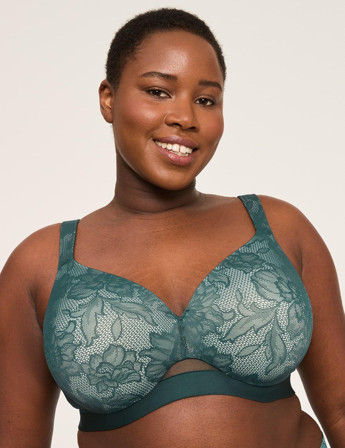 comfort bliss lightly lined full coverage bra with lace