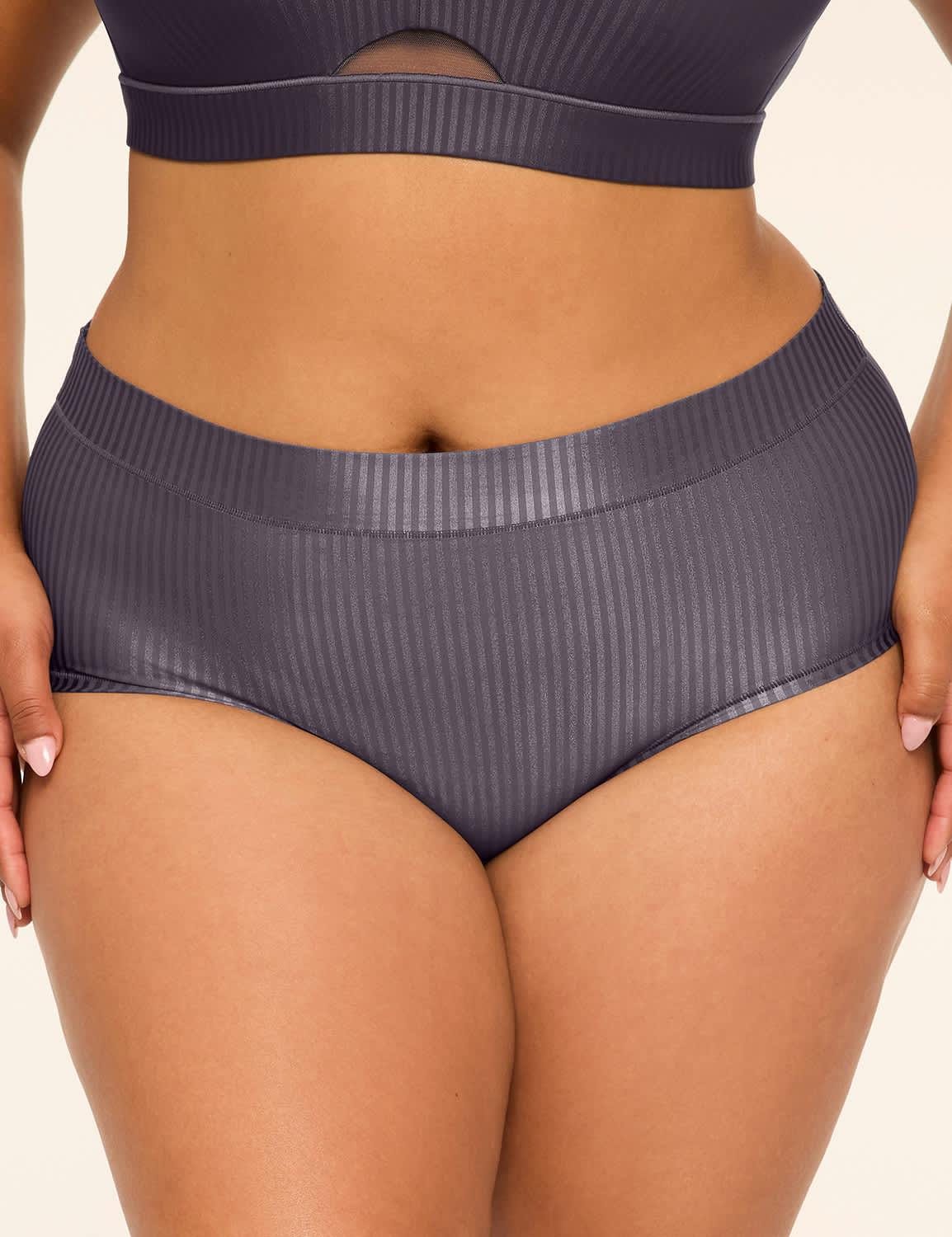 comfort bliss shine stripe full brief panty
