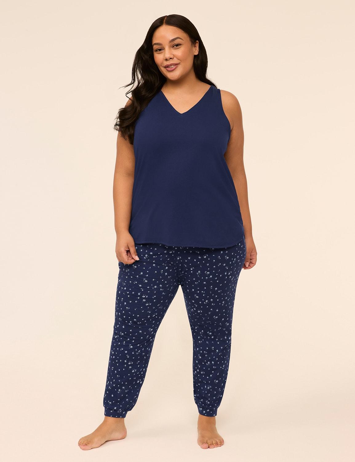 comfy cotton tank & jogger pj set