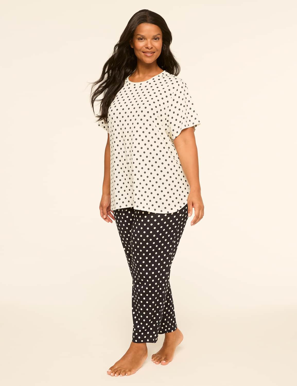 comfy cotton tee & pant pj set