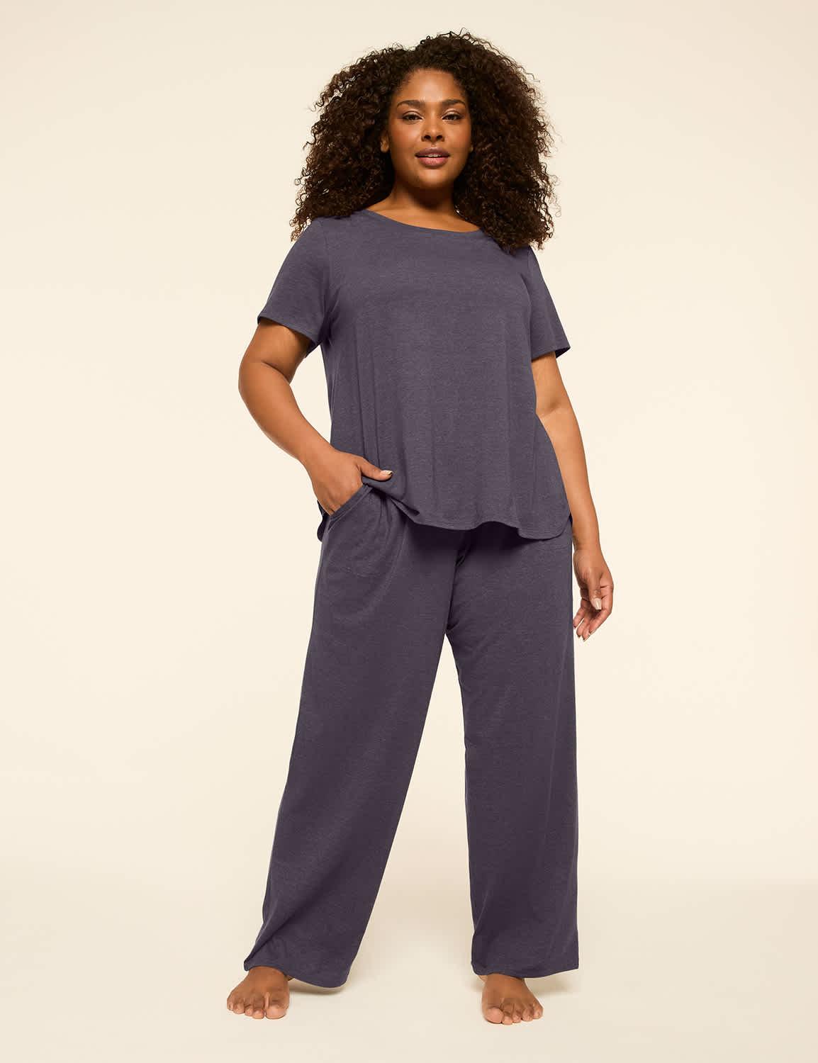 comfy cotton tee & pant pj set