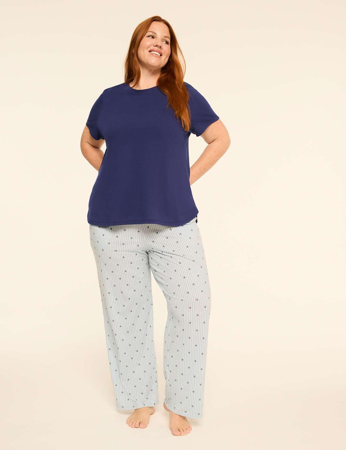 comfy cotton tee & pant pj set
