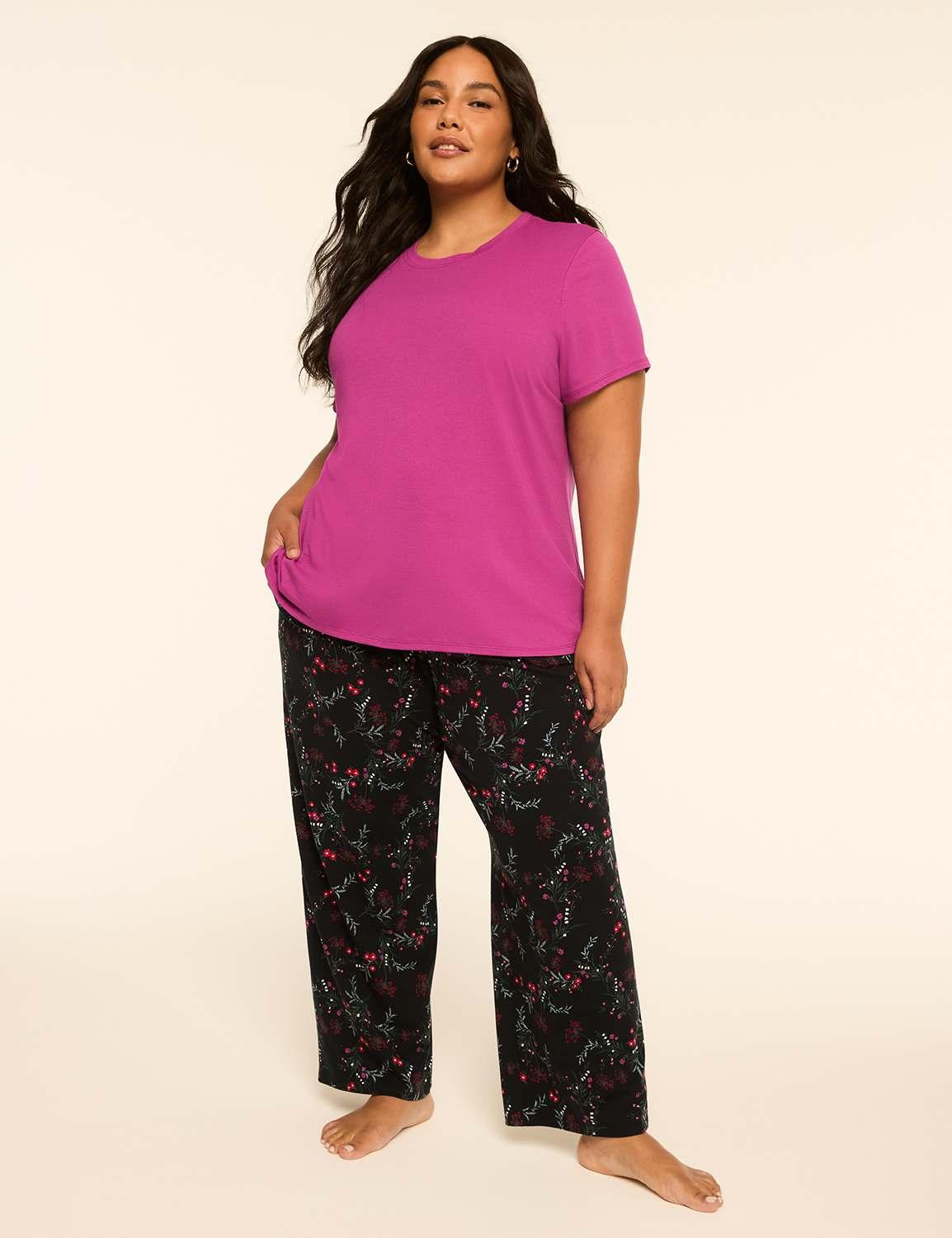 comfy cotton tee & pant pj set