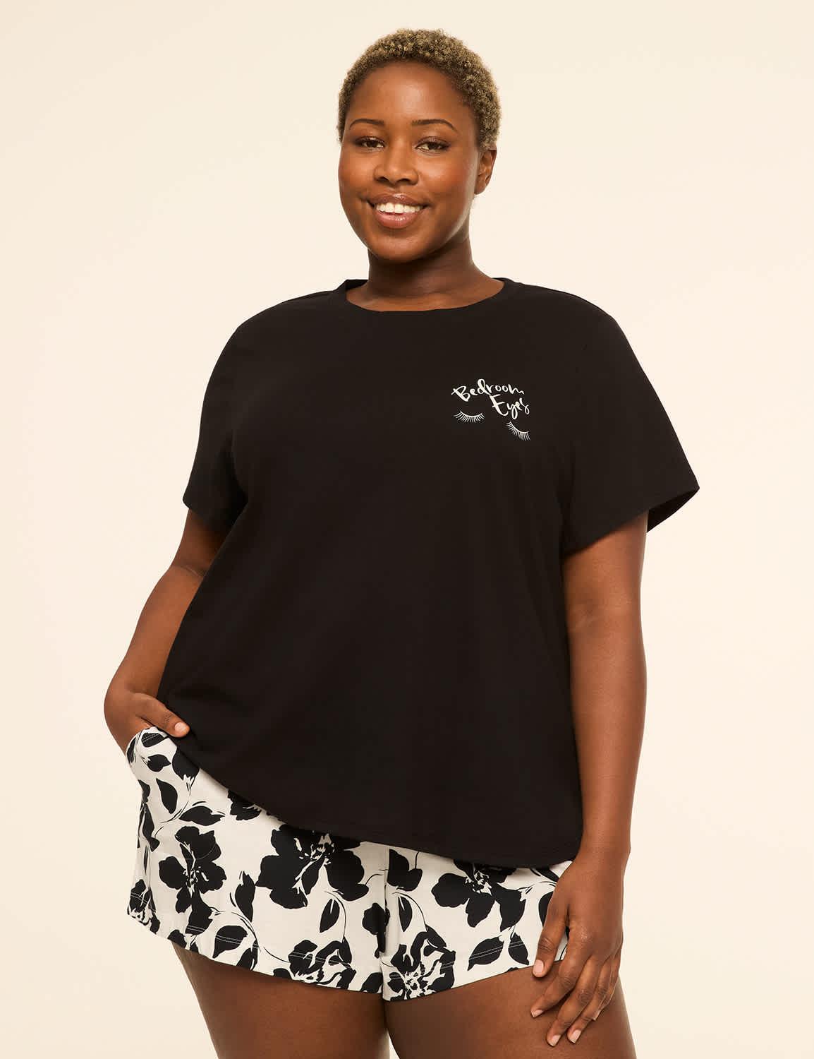 comfy cotton tee & short pj set