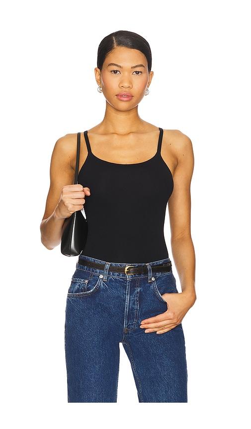 commando ballet cami bodysuit in black.