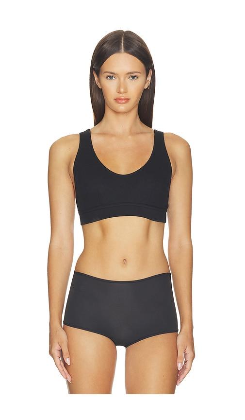 commando better than basic rib bralette in black. - size l (also in xs, s, m, xl)