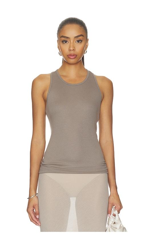commando better than basic rib tank in taupe. - size s (also in xs)