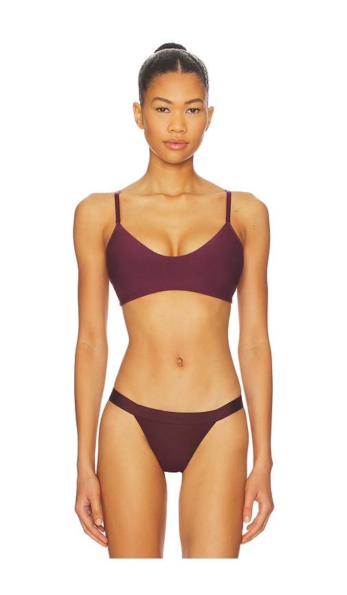 commando butter bralette in wine. - size s (also in xs)