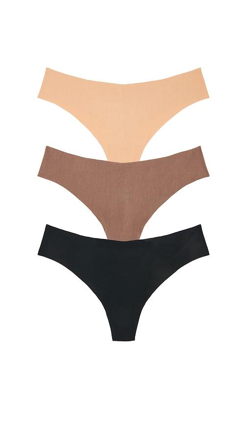 commando butter thong 3 pack in neutral. - size l (also in s, m, xl)